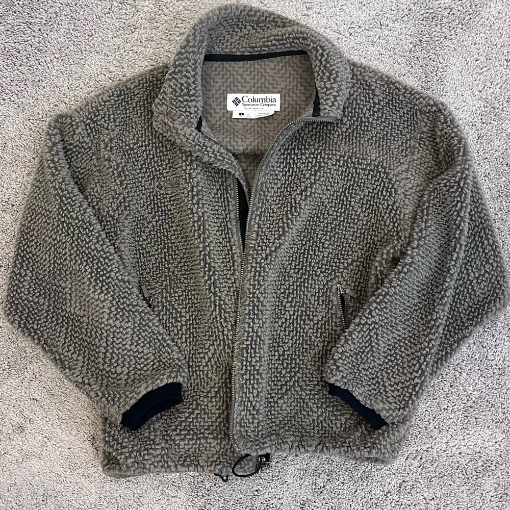 COLUMBIA SHERPA JACKET VINTAGE MADE IN USA SIZE LARGE